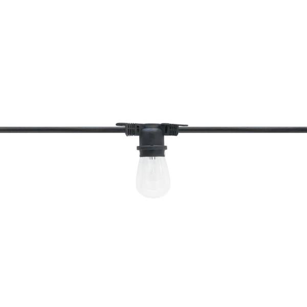 24 Light 25 watt 120 volt 48' Black Suspended Medium Screw Base Commercial Grade Light String